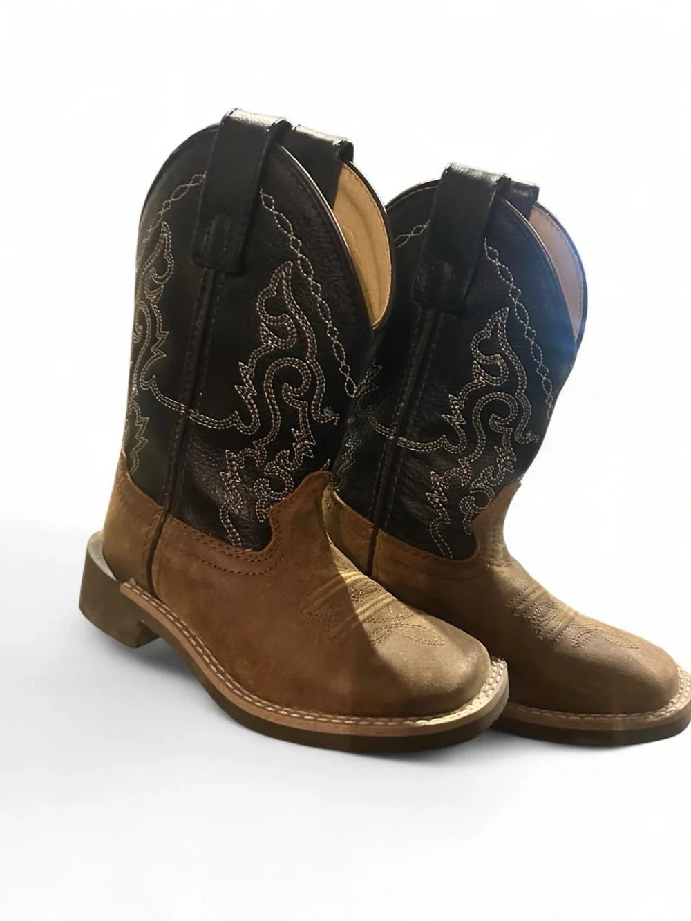 Smoky Mountain Kids Cowboy Boots Size 10 Brown Leather Western Cavender’s